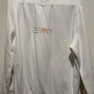 Esprit Cream Sweatshirt with Colorful Logo
